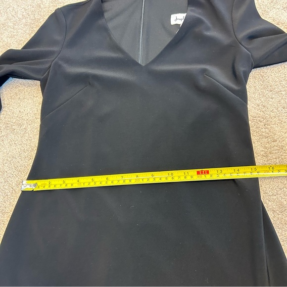 Joseph Ribkoff black V-neck sheath dress metallic Rose Gold sequin accents 6 NWT - Picture 11 of 15